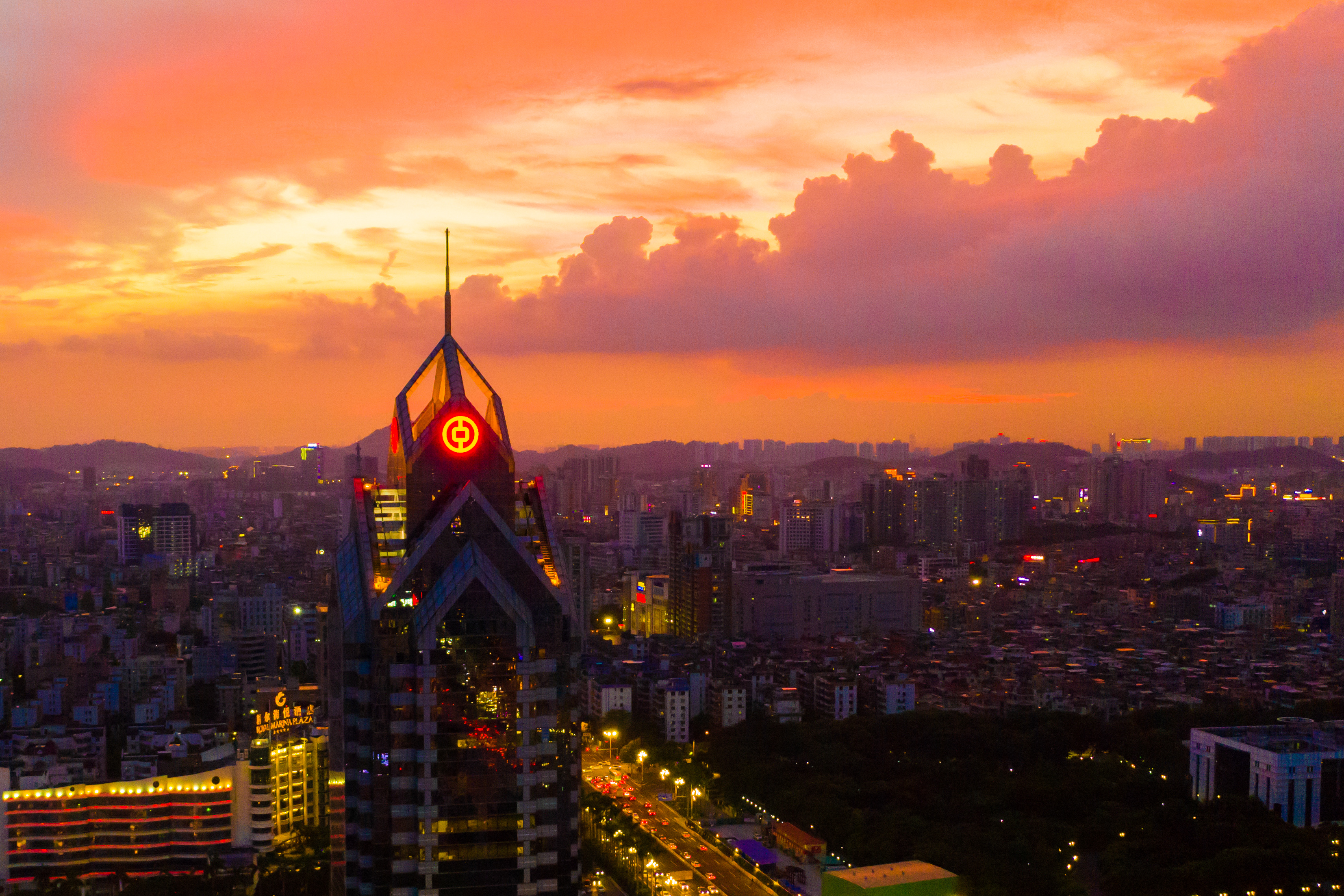市桥彩霞夜景（市桥街道办供图）.jpg